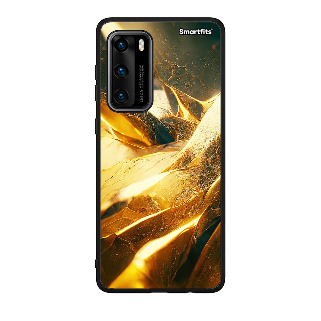 Huawei P40 Real Gold θήκη από τη Smartfits με σχέδιο στο πίσω μέρος και μαύρο περίβλημα | Smartphone case with colorful back and black bezels by Smartfits