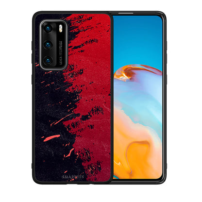 Θήκη Αγίου Βαλεντίνου Huawei P40 Red Paint από τη Smartfits με σχέδιο στο πίσω μέρος και μαύρο περίβλημα | Huawei P40 Red Paint case with colorful back and black bezels