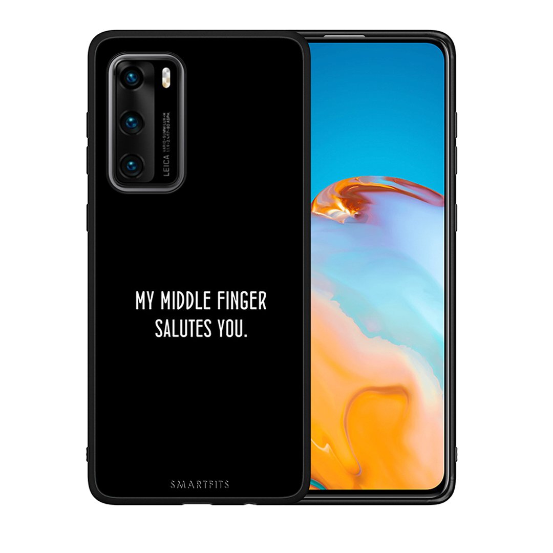 Θήκη Huawei P40 Salute από τη Smartfits με σχέδιο στο πίσω μέρος και μαύρο περίβλημα | Huawei P40 Salute case with colorful back and black bezels