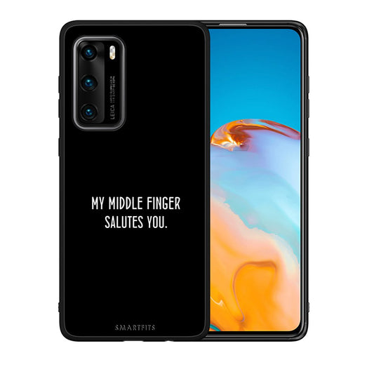 Θήκη Huawei P40 Salute από τη Smartfits με σχέδιο στο πίσω μέρος και μαύρο περίβλημα | Huawei P40 Salute case with colorful back and black bezels