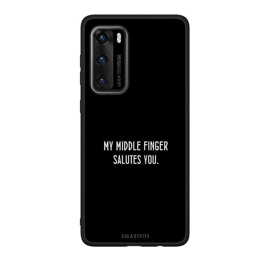 Huawei P40 Salute θήκη από τη Smartfits με σχέδιο στο πίσω μέρος και μαύρο περίβλημα | Smartphone case with colorful back and black bezels by Smartfits