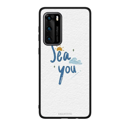 Huawei P40 Sea You Θήκη από τη Smartfits με σχέδιο στο πίσω μέρος και μαύρο περίβλημα | Smartphone case with colorful back and black bezels by Smartfits