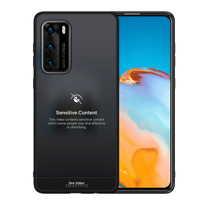 Θήκη Huawei P40 Sensitive Content από τη Smartfits με σχέδιο στο πίσω μέρος και μαύρο περίβλημα | Huawei P40 Sensitive Content case with colorful back and black bezels