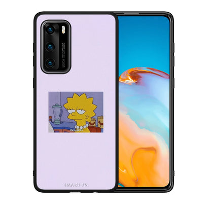 Θήκη Huawei P40 So Happy από τη Smartfits με σχέδιο στο πίσω μέρος και μαύρο περίβλημα | Huawei P40 So Happy case with colorful back and black bezels