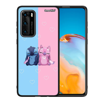 Θήκη Huawei P40 Stitch And Angel από τη Smartfits με σχέδιο στο πίσω μέρος και μαύρο περίβλημα | Huawei P40 Stitch And Angel case with colorful back and black bezels