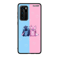 Thumbnail for Huawei P40 Stitch And Angel θήκη από τη Smartfits με σχέδιο στο πίσω μέρος και μαύρο περίβλημα | Smartphone case with colorful back and black bezels by Smartfits