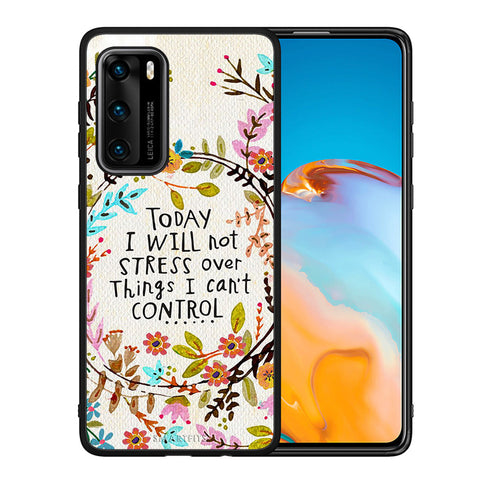 Θήκη Huawei P40 Stress Over από τη Smartfits με σχέδιο στο πίσω μέρος και μαύρο περίβλημα | Huawei P40 Stress Over case with colorful back and black bezels