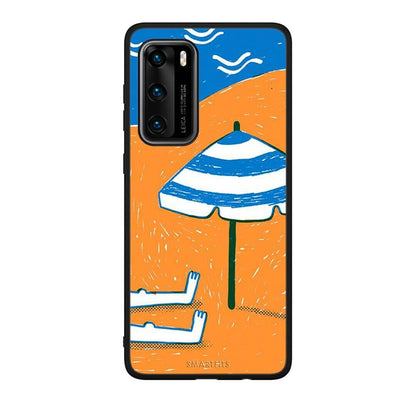 Huawei P40 Summering Θήκη από τη Smartfits με σχέδιο στο πίσω μέρος και μαύρο περίβλημα | Smartphone case with colorful back and black bezels by Smartfits