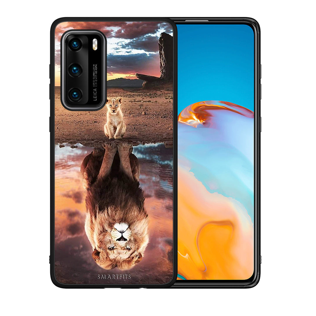 Θήκη Αγίου Βαλεντίνου Huawei P40 Sunset Dreams από τη Smartfits με σχέδιο στο πίσω μέρος και μαύρο περίβλημα | Huawei P40 Sunset Dreams case with colorful back and black bezels
