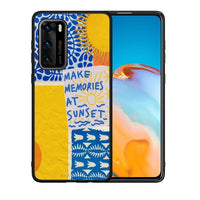 Thumbnail for Θήκη Huawei P40 Sunset Memories από τη Smartfits με σχέδιο στο πίσω μέρος και μαύρο περίβλημα | Huawei P40 Sunset Memories case with colorful back and black bezels