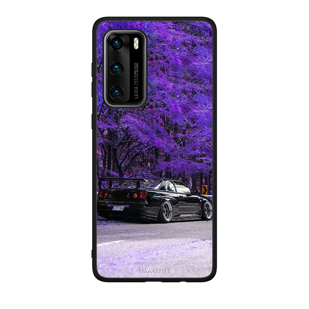 Huawei P40 Super Car Θήκη Αγίου Βαλεντίνου από τη Smartfits με σχέδιο στο πίσω μέρος και μαύρο περίβλημα | Smartphone case with colorful back and black bezels by Smartfits