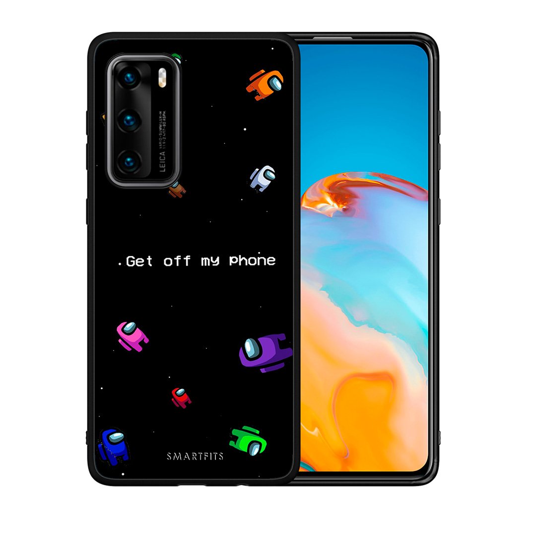 Θήκη Huawei P40 AFK Text από τη Smartfits με σχέδιο στο πίσω μέρος και μαύρο περίβλημα | Huawei P40 AFK Text case with colorful back and black bezels