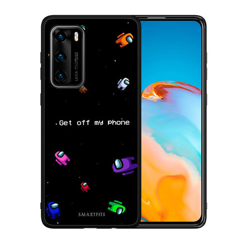 Θήκη Huawei P40 AFK Text από τη Smartfits με σχέδιο στο πίσω μέρος και μαύρο περίβλημα | Huawei P40 AFK Text case with colorful back and black bezels