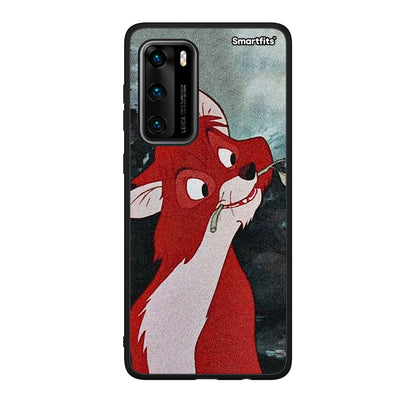 Huawei P40 Tod And Vixey Love 1 θήκη από τη Smartfits με σχέδιο στο πίσω μέρος και μαύρο περίβλημα | Smartphone case with colorful back and black bezels by Smartfits