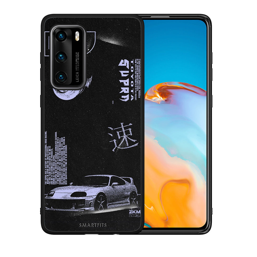 Θήκη Αγίου Βαλεντίνου Huawei P40 Tokyo Drift από τη Smartfits με σχέδιο στο πίσω μέρος και μαύρο περίβλημα | Huawei P40 Tokyo Drift case with colorful back and black bezels
