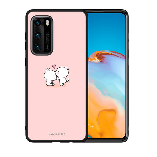 Θήκη Huawei P40 Love Valentine από τη Smartfits με σχέδιο στο πίσω μέρος και μαύρο περίβλημα | Huawei P40 Love Valentine case with colorful back and black bezels