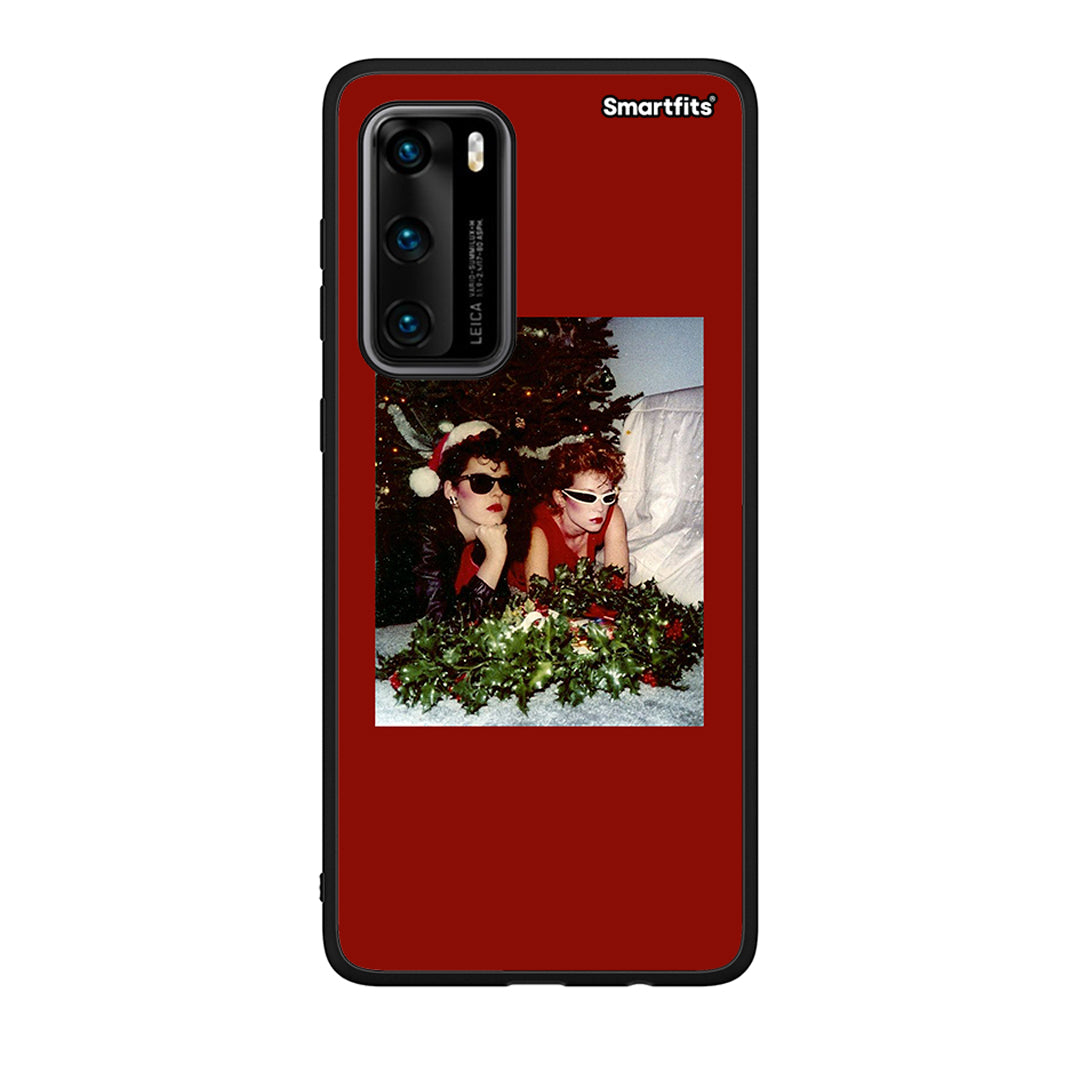 Huawei P40 Waiting For Xmas θήκη από τη Smartfits με σχέδιο στο πίσω μέρος και μαύρο περίβλημα | Smartphone case with colorful back and black bezels by Smartfits