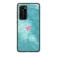 Thumbnail for Huawei P40 Water Flower Θήκη από τη Smartfits με σχέδιο στο πίσω μέρος και μαύρο περίβλημα | Smartphone case with colorful back and black bezels by Smartfits