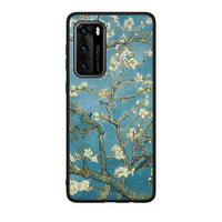 Thumbnail for Huawei P40 White Blossoms θήκη από τη Smartfits με σχέδιο στο πίσω μέρος και μαύρο περίβλημα | Smartphone case with colorful back and black bezels by Smartfits