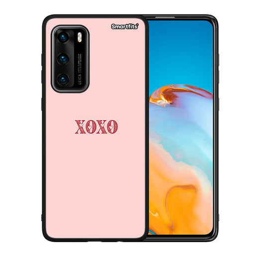 Θήκη Huawei P40 XOXO Love από τη Smartfits με σχέδιο στο πίσω μέρος και μαύρο περίβλημα | Huawei P40 XOXO Love case with colorful back and black bezels