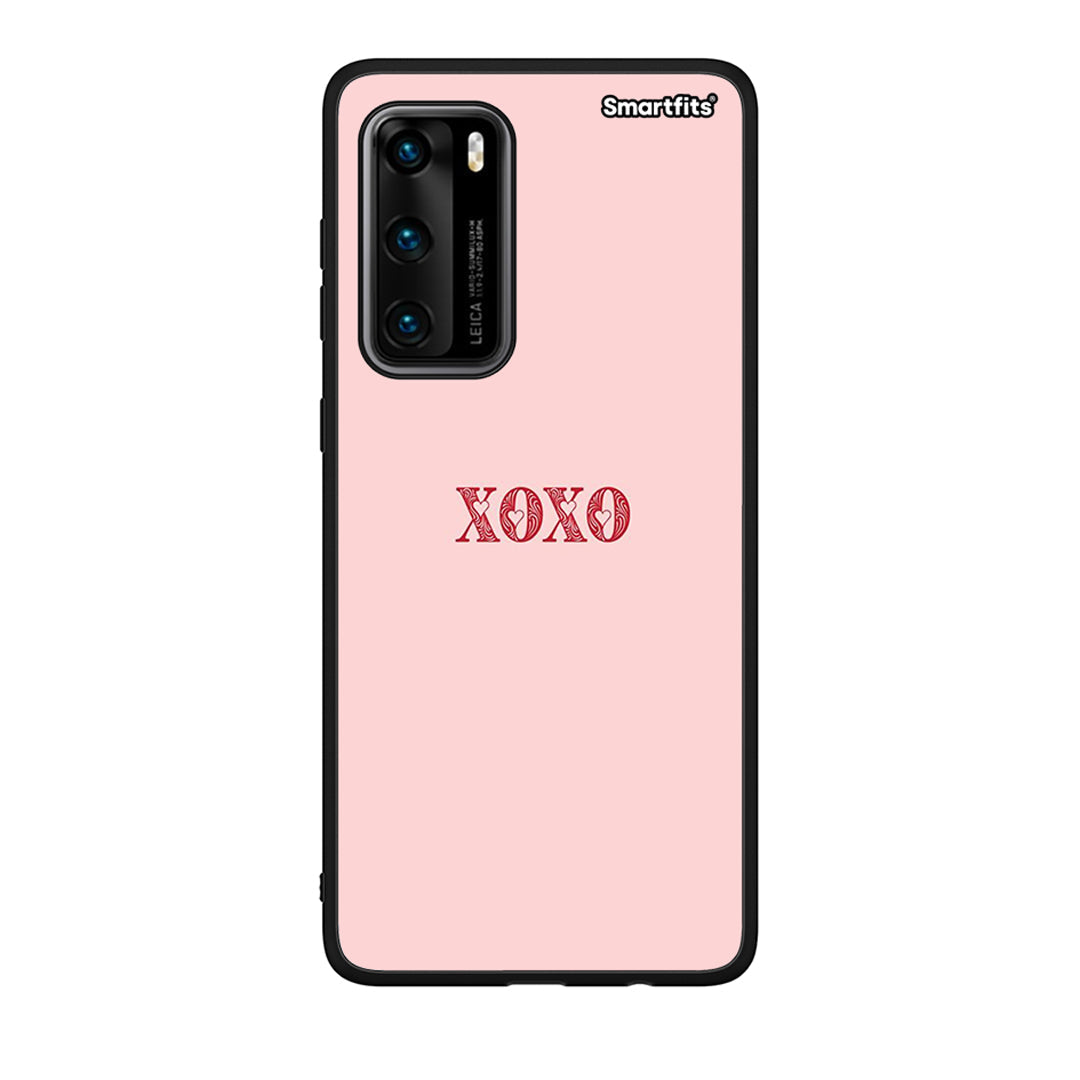 Huawei P40 XOXO Love θήκη από τη Smartfits με σχέδιο στο πίσω μέρος και μαύρο περίβλημα | Smartphone case with colorful back and black bezels by Smartfits
