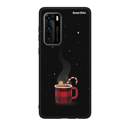 Huawei P40 Xmas Bathing θήκη από τη Smartfits με σχέδιο στο πίσω μέρος και μαύρο περίβλημα | Smartphone case with colorful back and black bezels by Smartfits