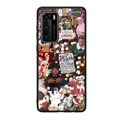 Huawei P40 Xmas Movies θήκη από τη Smartfits με σχέδιο στο πίσω μέρος και μαύρο περίβλημα | Smartphone case with colorful back and black bezels by Smartfits