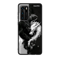 Thumbnail for Huawei P40 Yin Yang Θήκη από τη Smartfits με σχέδιο στο πίσω μέρος και μαύρο περίβλημα | Smartphone case with colorful back and black bezels by Smartfits