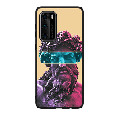 Huawei P40 Zeus Art Θήκη Αγίου Βαλεντίνου από τη Smartfits με σχέδιο στο πίσω μέρος και μαύρο περίβλημα | Smartphone case with colorful back and black bezels by Smartfits
