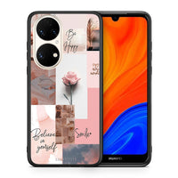 Thumbnail for Θήκη Huawei P50 Aesthetic Collage από τη Smartfits με σχέδιο στο πίσω μέρος και μαύρο περίβλημα | Huawei P50 Aesthetic Collage case with colorful back and black bezels