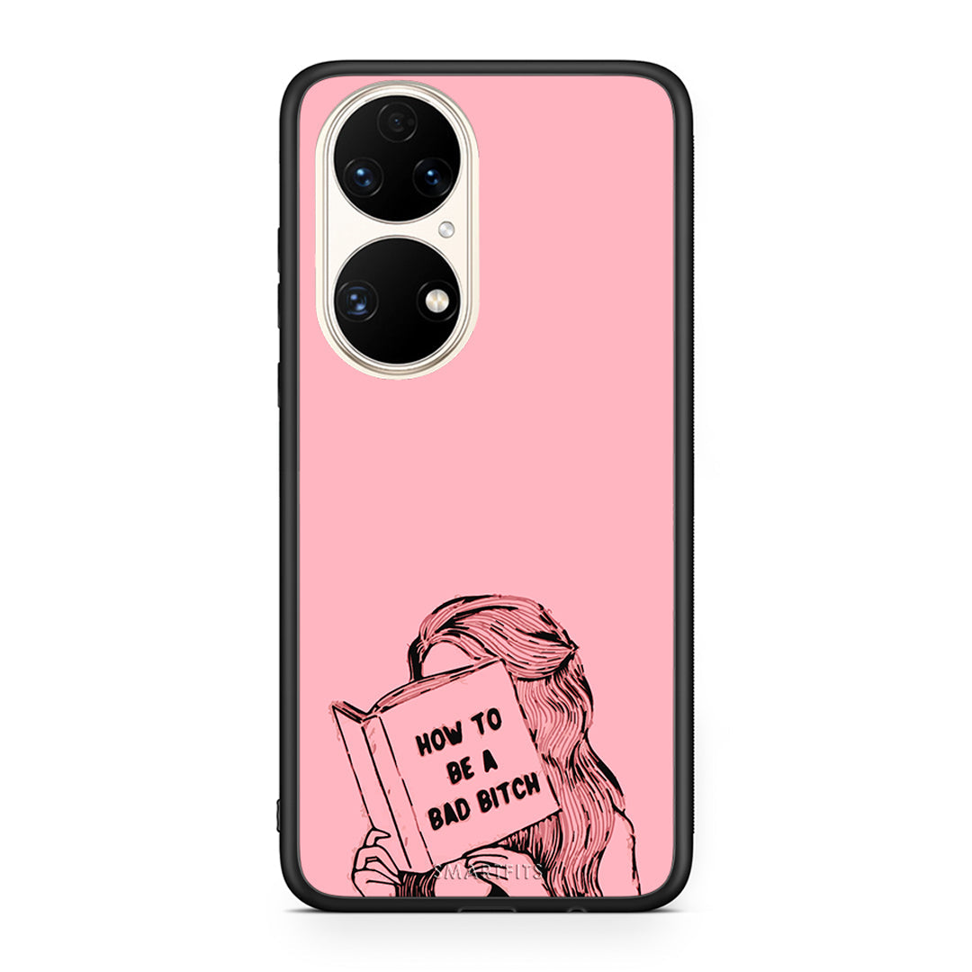 Huawei P50 Bad Bitch θήκη από τη Smartfits με σχέδιο στο πίσω μέρος και μαύρο περίβλημα | Smartphone case with colorful back and black bezels by Smartfits