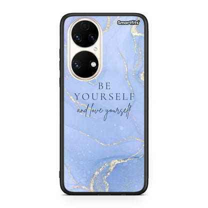 Huawei P50 Be Yourself θήκη από τη Smartfits με σχέδιο στο πίσω μέρος και μαύρο περίβλημα | Smartphone case with colorful back and black bezels by Smartfits