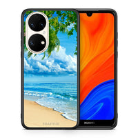 Thumbnail for Θήκη Huawei P50 Beautiful Beach από τη Smartfits με σχέδιο στο πίσω μέρος και μαύρο περίβλημα | Huawei P50 Beautiful Beach case with colorful back and black bezels