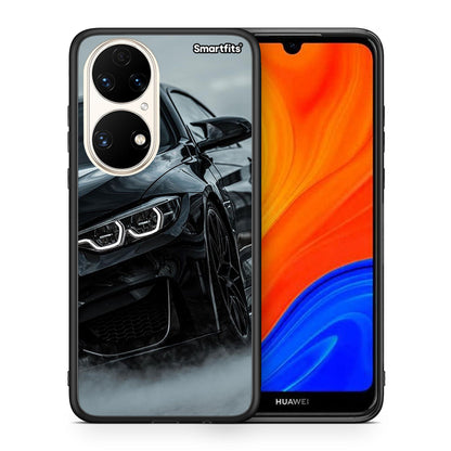 Θήκη Huawei P50 Black BMW από τη Smartfits με σχέδιο στο πίσω μέρος και μαύρο περίβλημα | Huawei P50 Black BMW case with colorful back and black bezels