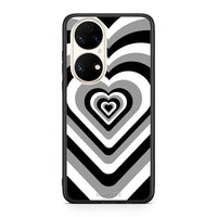 Thumbnail for Huawei P50 Black Hearts θήκη από τη Smartfits με σχέδιο στο πίσω μέρος και μαύρο περίβλημα | Smartphone case with colorful back and black bezels by Smartfits