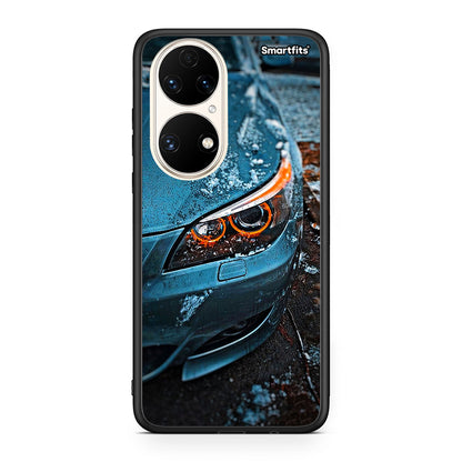 Huawei P50 Bmw E60 Θήκη από τη Smartfits με σχέδιο στο πίσω μέρος και μαύρο περίβλημα | Smartphone case with colorful back and black bezels by Smartfits