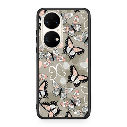 135 - Huawei P50 Butterflies Boho case, cover, bumper