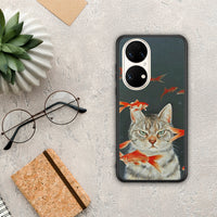 Thumbnail for Cat Goldfish - Huawei P50 θήκη