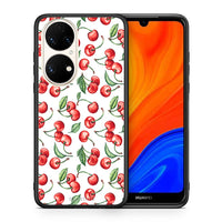 Thumbnail for Θήκη Huawei P50 Cherry Summer από τη Smartfits με σχέδιο στο πίσω μέρος και μαύρο περίβλημα | Huawei P50 Cherry Summer case with colorful back and black bezels