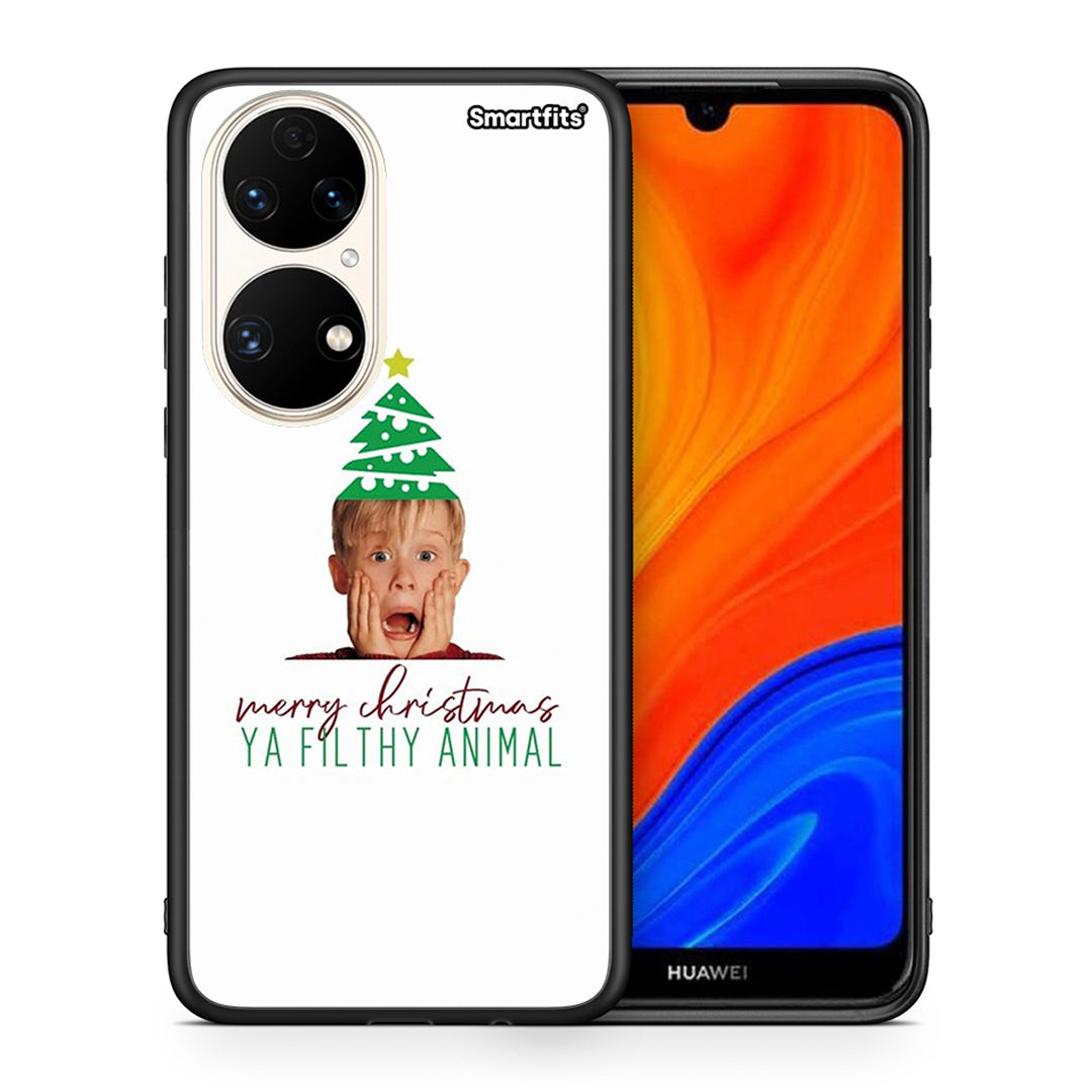Θήκη Huawei P50 Filthy Animal από τη Smartfits με σχέδιο στο πίσω μέρος και μαύρο περίβλημα | Huawei P50 Filthy Animal case with colorful back and black bezels