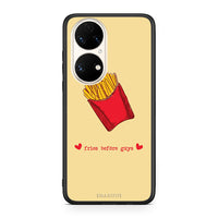 Thumbnail for Huawei P50 Fries Before Guys Θήκη Αγίου Βαλεντίνου από τη Smartfits με σχέδιο στο πίσω μέρος και μαύρο περίβλημα | Smartphone case with colorful back and black bezels by Smartfits
