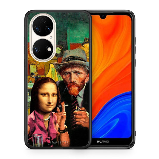Θήκη Huawei P50 Funny Art από τη Smartfits με σχέδιο στο πίσω μέρος και μαύρο περίβλημα | Huawei P50 Funny Art case with colorful back and black bezels