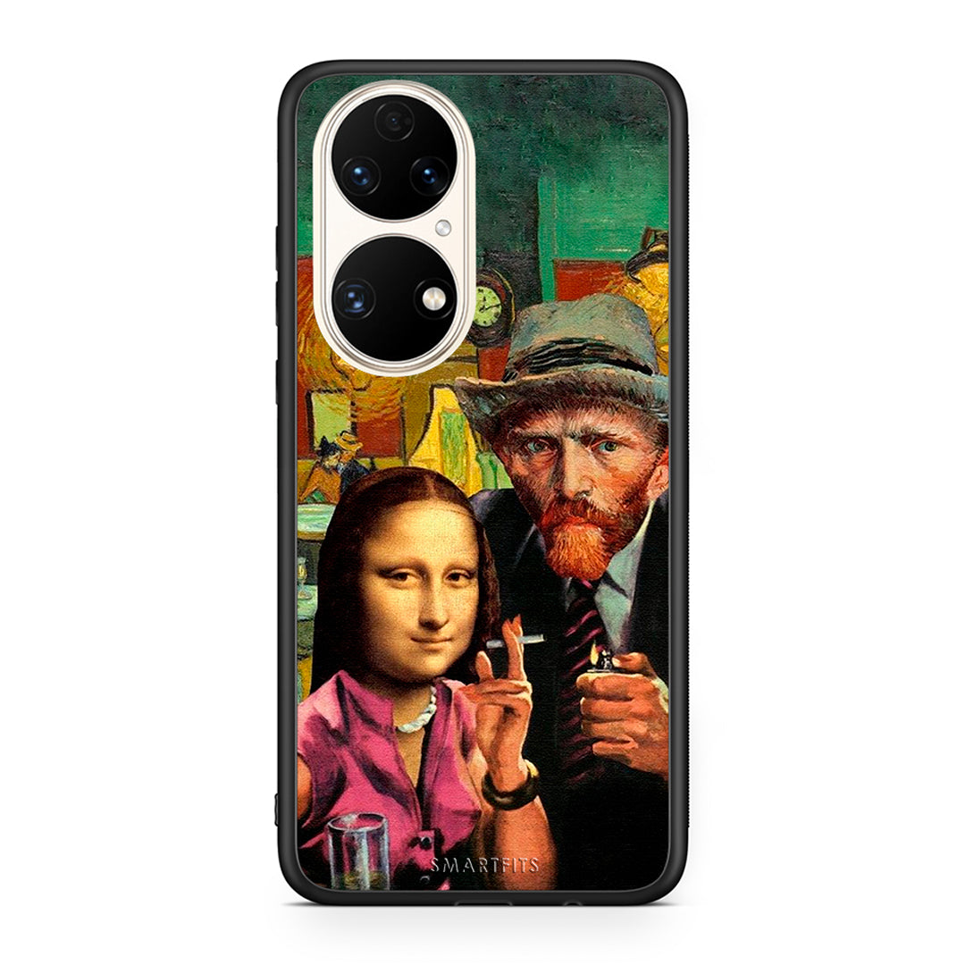 Huawei P50 Funny Art θήκη από τη Smartfits με σχέδιο στο πίσω μέρος και μαύρο περίβλημα | Smartphone case with colorful back and black bezels by Smartfits