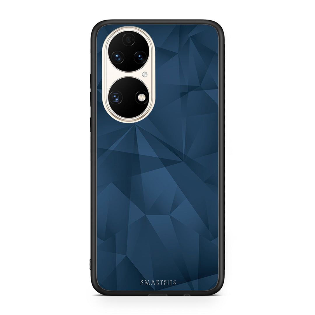 39 - Huawei P50 Blue Abstract Geometric case, cover, bumper