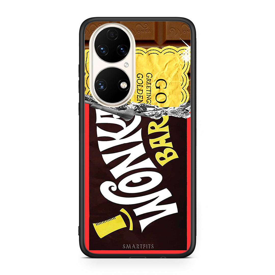 Huawei P50 Golden Ticket θήκη από τη Smartfits με σχέδιο στο πίσω μέρος και μαύρο περίβλημα | Smartphone case with colorful back and black bezels by Smartfits