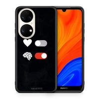 Thumbnail for Θήκη Αγίου Βαλεντίνου Huawei P50 Heart Vs Brain από τη Smartfits με σχέδιο στο πίσω μέρος και μαύρο περίβλημα | Huawei P50 Heart Vs Brain case with colorful back and black bezels