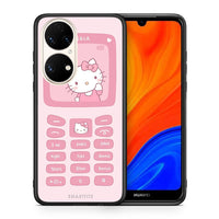 Thumbnail for Θήκη Αγίου Βαλεντίνου Huawei P50 Hello Kitten από τη Smartfits με σχέδιο στο πίσω μέρος και μαύρο περίβλημα | Huawei P50 Hello Kitten case with colorful back and black bezels