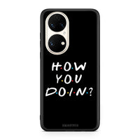Thumbnail for Huawei P50 How You Doin θήκη από τη Smartfits με σχέδιο στο πίσω μέρος και μαύρο περίβλημα | Smartphone case with colorful back and black bezels by Smartfits
