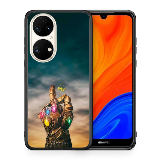 Θήκη Huawei P50 Infinity Snap από τη Smartfits με σχέδιο στο πίσω μέρος και μαύρο περίβλημα | Huawei P50 Infinity Snap case with colorful back and black bezels