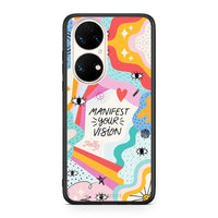 Thumbnail for Huawei P50 Manifest Your Vision θήκη από τη Smartfits με σχέδιο στο πίσω μέρος και μαύρο περίβλημα | Smartphone case with colorful back and black bezels by Smartfits